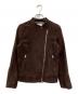 nano・universe（ナノ・ユニバース）の古着「ラムレザーシングルジャケット」｜ブラウン