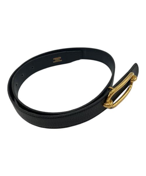 HERMES（エルメス）HERMES (エルメス) レザーベルト ブラックの古着・服飾アイテム