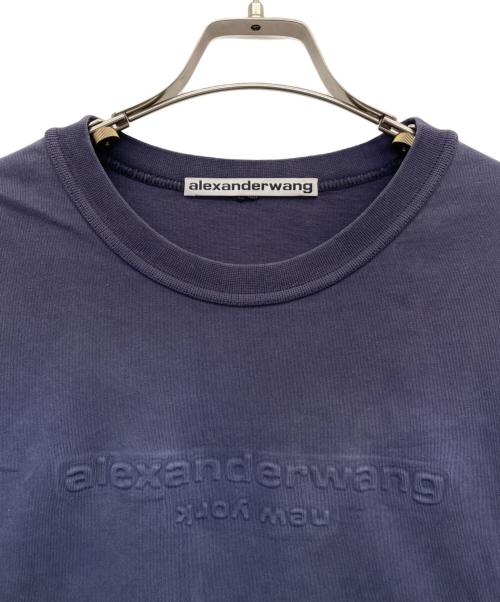 ALEXANDER WANG（アレキサンダー・ワン）ALEXANDER WANG (アレキサンダーワン) エンボスロゴスウェットシャツ ネイビー サイズ:Mの古着・服飾アイテム