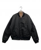 Calvin Klein Jeansカルバンクラインジーンズ）の古着「リバーシブル ボンバージャケット」｜ブラック×ブラウン