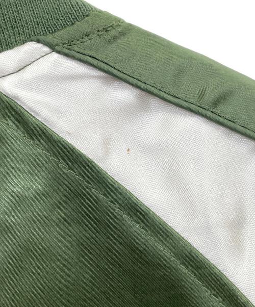 一心如鏡（イッシンニョキョウ）一心如鏡 (イッシンニョキョウ) スタジャン グリーン×ホワイト サイズ:Lの古着・服飾アイテム