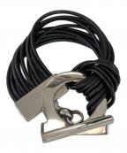 Salvatore Ferragamoサルヴァトーレ フェラガモ）の古着「ブレスレット ガンチーニ」｜ブラック×シルバー