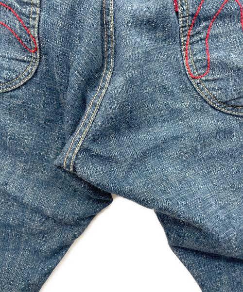 EVISU（エヴィス）EVISU (エヴィス) デニムハーフパンツ インディゴ サイズ:34の古着・服飾アイテム