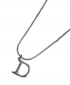 Diorディオール）の古着「Dプレートネックレス」｜シルバー