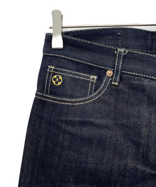 LOUIS VUITTON（ルイ ヴィトン）LOUIS VUITTON (ルイ ヴィトン) デニムパンツ ネイビー×ゴールド サイズ:38の古着・服飾アイテム