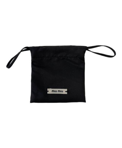 MIU MIU（ミュウミュウ）MIU MIU (ミュウミュウ) エナメルメタル ヘアクリップ ブラック×ゴールドの古着・服飾アイテム