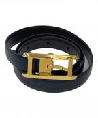 Cartierカルティエ）の古着「レザーベルト」｜ブラック×ゴールド