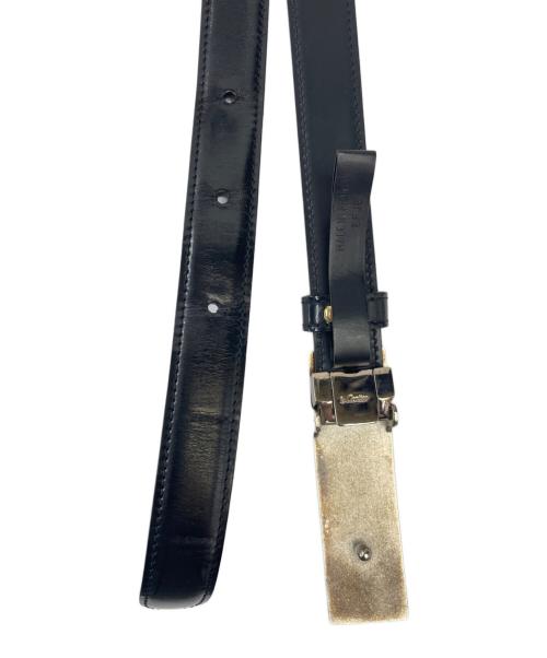 Cartier（カルティエ）Cartier (カルティエ) レザーベルト ブラック×シルバーの古着・服飾アイテム