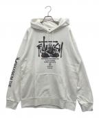 stussy×Futossyステューシー×）の古着「プルオーバーパーカー」｜ホワイト