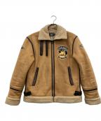 Wacky Races×THE BRAVEMANワッキーレース×ザ ブレイブマン）の古着「ムートンジャケット」｜ブラウン
