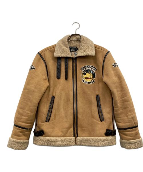 Wacky Races（ワッキーレース）Wacky Races (ワッキーレース) THE BRAVEMAN (ザ ブレイブマン) ムートンジャケット ブラウン サイズ:Ｍの古着・服飾アイテム