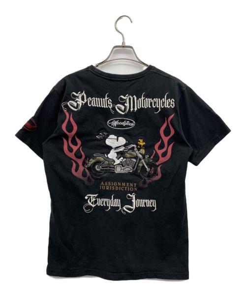 PEANUTS（ピーナッツ）PEANUTS (ピーナッツ) FLAGSTAFF (フラグスタッフ) 半袖カットソー ブラック サイズ:Ｍの古着・服飾アイテム