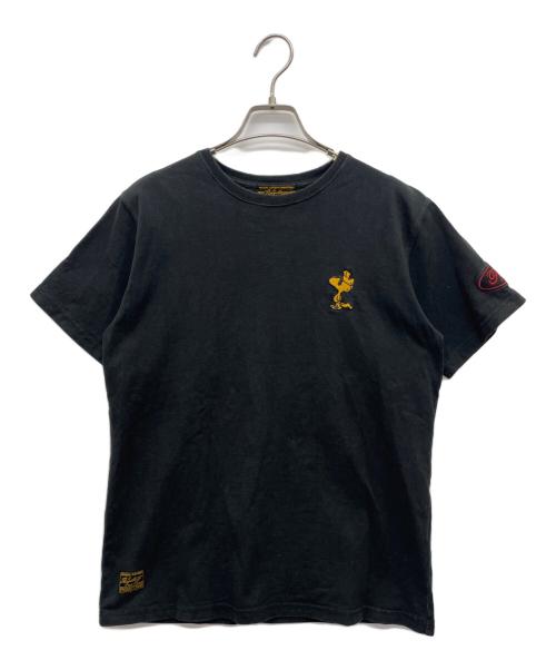 PEANUTS（ピーナッツ）PEANUTS (ピーナッツ) FLAGSTAFF (フラグスタッフ) 半袖カットソー ブラック サイズ:Ｍの古着・服飾アイテム