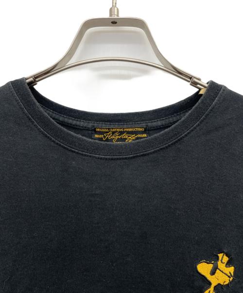 PEANUTS（ピーナッツ）PEANUTS (ピーナッツ) FLAGSTAFF (フラグスタッフ) 半袖カットソー ブラック サイズ:Ｍの古着・服飾アイテム