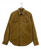 RRLダブルアールエル）の古着「コーデュロイ ウエスタンシャツ」｜ブラウン