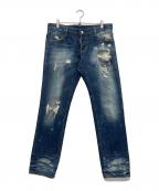 DSQUARED2ディースクエアード）の古着「ダメージ加工デニムパンツ」｜インディゴ