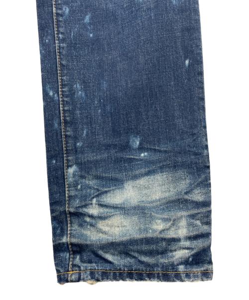 DSQUARED2（ディースクエアード）DSQUARED2 (ディースクエアード) ダメージ加工デニムパンツ インディゴ サイズ:52の古着・服飾アイテム