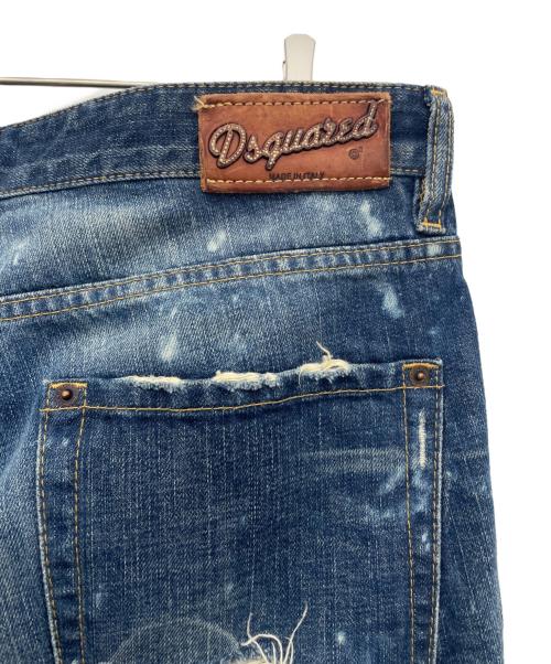 DSQUARED2（ディースクエアード）DSQUARED2 (ディースクエアード) ダメージ加工デニムパンツ インディゴ サイズ:52の古着・服飾アイテム