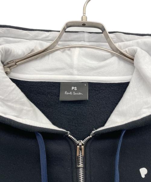 PS Paul Smith（ＰＳポールスミス）PS Paul Smith (ＰＳポールスミス) ジップパーカー ブラック サイズ:Lの古着・服飾アイテム