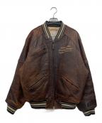 AVIREXアヴィレックス）の古着「レザージャケット AMERICAN CLASSICS」｜ブラウン