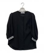 BORDERS at BALCONYボーダーズアットバルコニー）の古着「長袖ブラウス」｜ブラック