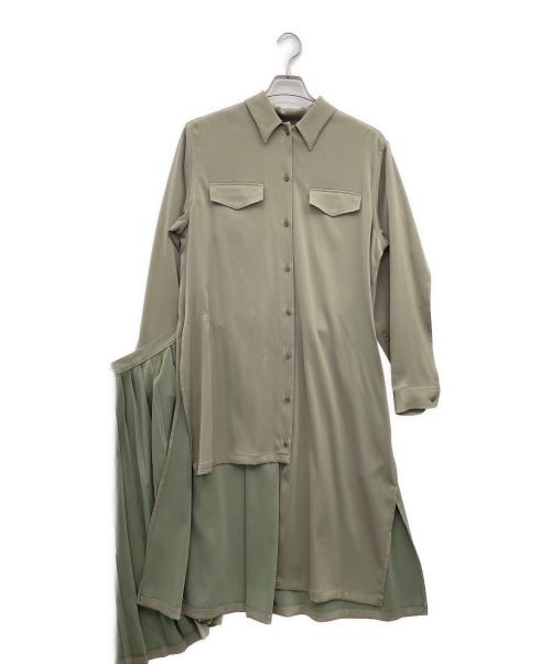 08sircus（ゼロエイトサーカス）08sircus (ゼロエイトサーカス) シャツワンピース 黄緑 サイズ:1の古着・服飾アイテム