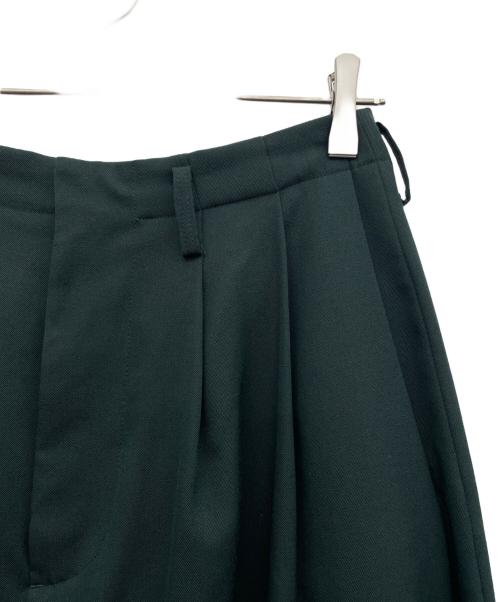 Dulcamara（ドゥルカマラ）Dulcamara (ドゥルカマラ) タックパンツ グリーンの古着・服飾アイテム