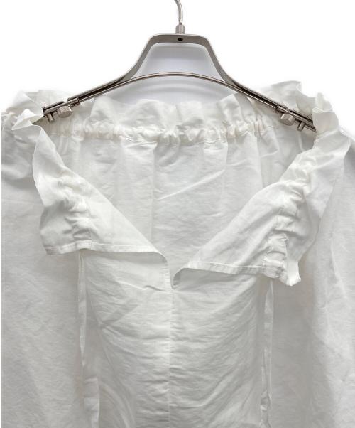 nest Robe（ネストローブ）nest Robe (ネストローブ) コットンリネンドロストリボンスモック ホワイト サイズ:Fの古着・服飾アイテム