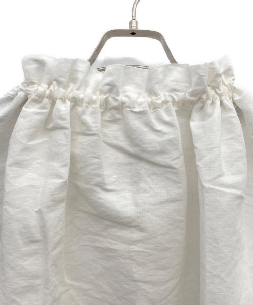 nest Robe（ネストローブ）nest Robe (ネストローブ) コットンリネンドロストリボンスモック ホワイト サイズ:Fの古着・服飾アイテム