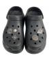 中古・古着 crocs (クロックス) 厚底サンダル　メガクラッシュ クロッグ ブラック サイズ:M6 W8：5000円