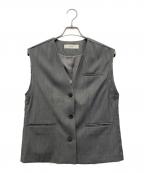 anukeアンヌーク）の古着「Cutoff Twill Vest（カットオフツイルベスト）」｜グレー
