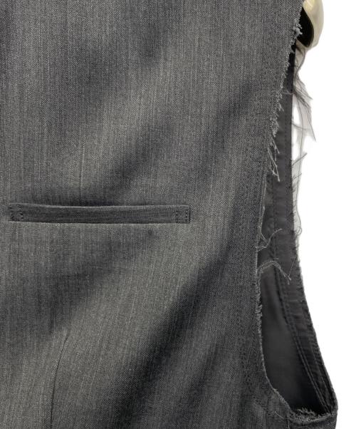 anuke（アンヌーク）anuke (アンヌーク) Cutoff Twill Vest（カットオフツイルベスト） グレー サイズ:38の古着・服飾アイテム