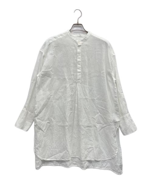 かぐれ（カグレ）かぐれ (カグレ) リネンチュニックシャツ ホワイト サイズ:Fの古着・服飾アイテム