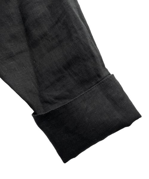 かぐれ（カグレ）かぐれ (カグレ) リネンチュニックシャツ ブラック サイズ:Fの古着・服飾アイテム