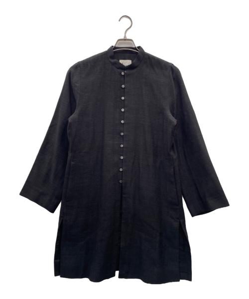 Snow peak（スノーピーク）Snow peak (スノーピーク) Hand-woven Wild Silk Long Jacket（ワイドシルクロングジャケット） ブラック サイズ:1の古着・服飾アイテム