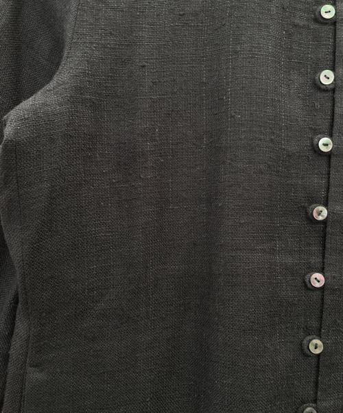 Snow peak（スノーピーク）Snow peak (スノーピーク) Hand-woven Wild Silk Long Jacket（ワイドシルクロングジャケット） ブラック サイズ:1の古着・服飾アイテム