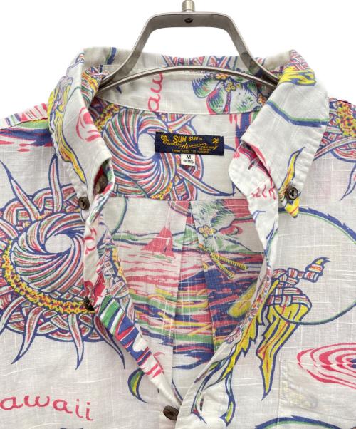 Sun Surf（サンサーフ）Sun Surf (サンサーフ) アロハシャツ ホワイト×レッド サイズ:Mの古着・服飾アイテム