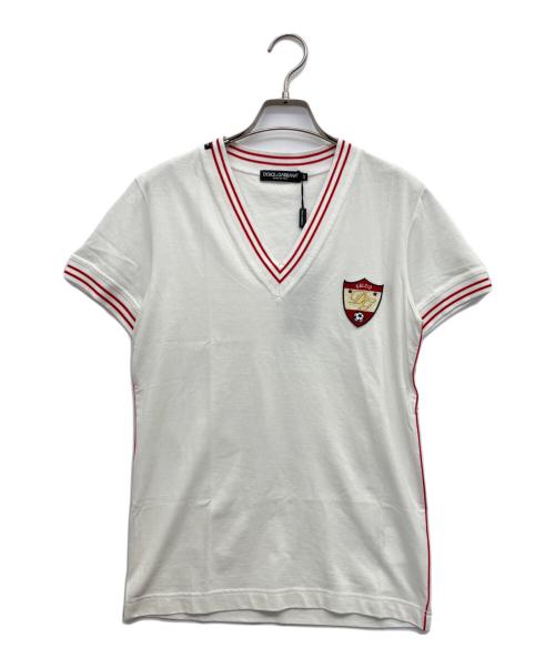 DOLCE & GABBANA（ドルチェ＆ガッバーナ）DOLCE & GABBANA (ドルチェ＆ガッバーナ) 半袖カットソー ホワイト サイズ:44の古着・服飾アイテム