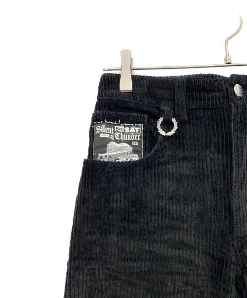 RAF SIMONS（ラフシモンズ）RAF SIMONS (ラフシモンズ) FRED PERRY (フレッドペリー) コーデュロイトラウザーパンツ ブラック サイズ:28の古着・服飾アイテム