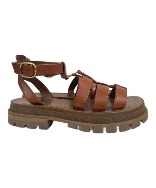 CELINE（セリーヌ）CELINE (セリーヌ) グラディエーターサンダル ブラウン サイズ:36の古着・服飾アイテム