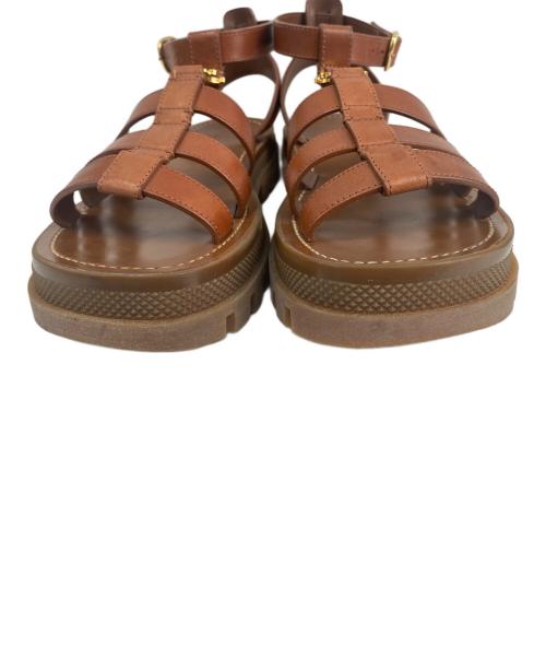 CELINE（セリーヌ）CELINE (セリーヌ) グラディエーターサンダル ブラウン サイズ:36の古着・服飾アイテム