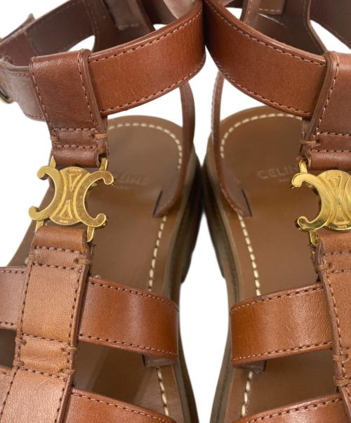 CELINE（セリーヌ）CELINE (セリーヌ) グラディエーターサンダル ブラウン サイズ:36の古着・服飾アイテム