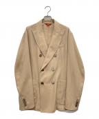 BARENAバレナ）の古着「ウールフランネルダブルジャケット」｜ベージュ