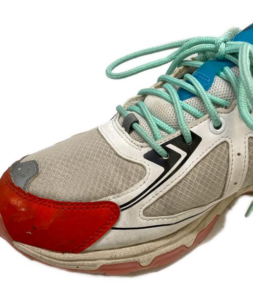 asics（アシックス）asics (アシックス) ローカットスニーカー ホワイト×ブルー サイズ:27の古着・服飾アイテム