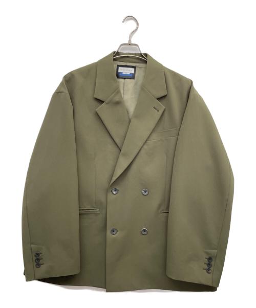 MAISON SPECIAL（メゾンスペシャル）MAISON SPECIAL (メゾンスペシャル) 2Way Stretch Kersey Prime-Over Double Tailored Jacket（テーラードジャケット） オリーブ サイズ:02の古着・服飾アイテム