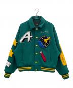 A FEW GOOD KIDSアフューグッドキッズ）の古着「スタジャン」｜グリーン