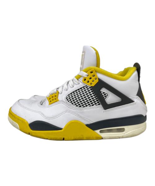 NIKE（ナイキ）NIKE (ナイキ) Women's Air Jordan 4 Retro（ウィメンズ エア ジョーダン 4 レトロ） ホワイト×イエロー サイズ:28.5の古着・服飾アイテム