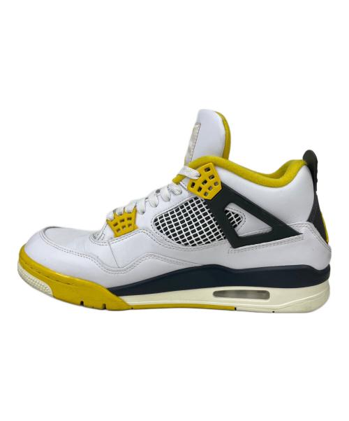 NIKE（ナイキ）NIKE (ナイキ) Women's Air Jordan 4 Retro（ウィメンズ エア ジョーダン 4 レトロ） ホワイト×イエロー サイズ:28.5の古着・服飾アイテム