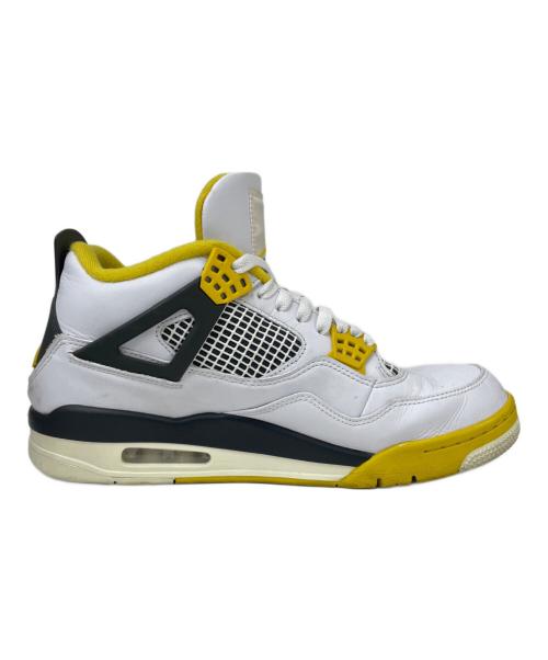 NIKE（ナイキ）NIKE (ナイキ) Women's Air Jordan 4 Retro（ウィメンズ エア ジョーダン 4 レトロ） ホワイト×イエロー サイズ:28.5の古着・服飾アイテム