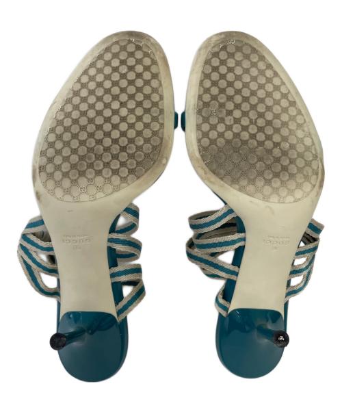 GUCCI（グッチ）GUCCI (グッチ) ストラップサンダル グリーン サイズ:37 1/2の古着・服飾アイテム